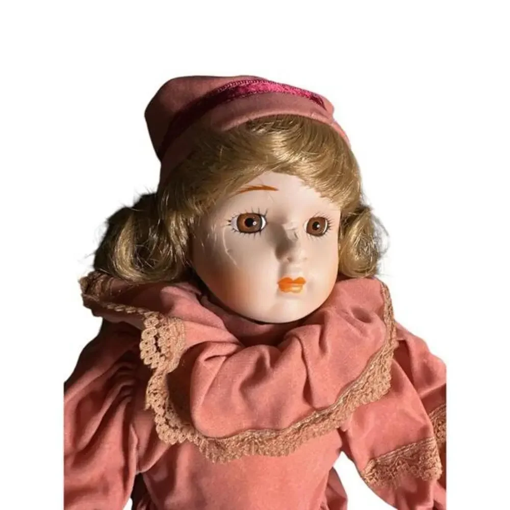 Doll cracked face porcelain doll 15”